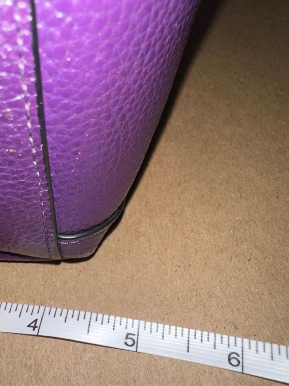 Coach Edie 31 Purple Pebbled Leather Hobo Shoulder Crossbody Bag - Picture 8 of 10